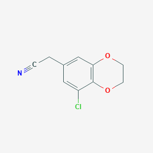 2-(8-Chloro-2,3-dihydro-1,4-benzodioxin-6-yl)acetonitrile