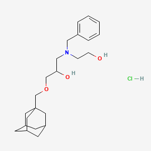 molecular formula C23H36ClNO3 B2385533 1-((3r,5r,7r)-Adamantan-1-ylmethoxy)-3-(benzyl(2-hydroxyethyl)amino)propan-2-ol hydrochloride CAS No. 1215545-82-6