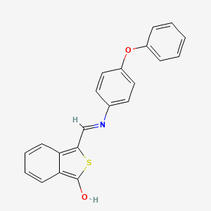 molecular formula C21H15NO2S B2385546 3-[(4-phenoxyanilino)methylene]-2-benzothiophen-1(3H)-one CAS No. 338954-43-1