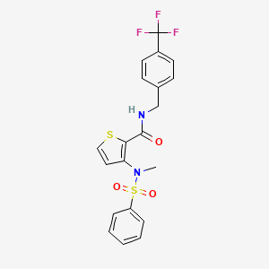 molecular formula C20H17F3N2O3S2 B2385553 N-(4-methylbenzyl)-4-[3-(propionylamino)pyridin-2-yl]benzamide CAS No. 1116017-33-4