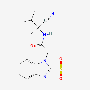 molecular formula C16H20N4O3S B2385554 N-(1-cyano-1,2-dimethylpropyl)-2-(2-methanesulfonyl-1H-1,3-benzodiazol-1-yl)acetamide CAS No. 1197566-46-3