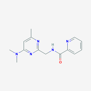 molecular formula C14H17N5O B2385555 N-((4-(dimethylamino)-6-methylpyrimidin-2-yl)methyl)picolinamide CAS No. 1797223-84-7