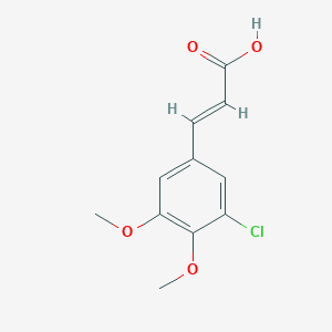 molecular formula C11H11ClO4 B2385582 3-(3-Chloro-4,5-dimethoxyphenyl)prop-2-enoic acid CAS No. 1022080-99-4