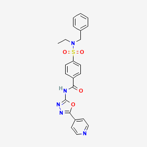 4-[benzyl(ethyl)sulfamoyl]-N-(5-pyridin-4-yl-1,3,4-oxadiazol-2-yl)benzamide