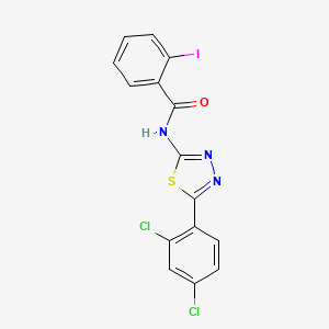 N-[5-(2,4-dichlorophenyl)-1,3,4-thiadiazol-2-yl]-2-iodobenzamide