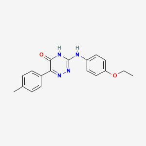 3-[(4-Ethoxyphenyl)amino]-6-(4-methylphenyl)-1,2,4-triazin-5-ol
