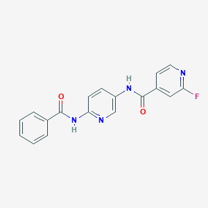 molecular formula C18H13FN4O2 B2385601 N-(6-benzamidopyridin-3-yl)-2-fluoropyridine-4-carboxamide CAS No. 1376368-22-7