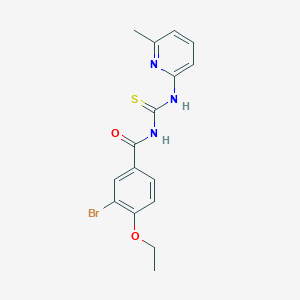 molecular formula C16H16BrN3O2S B238561 3-bromo-4-ethoxy-N-[(6-methylpyridin-2-yl)carbamothioyl]benzamide 