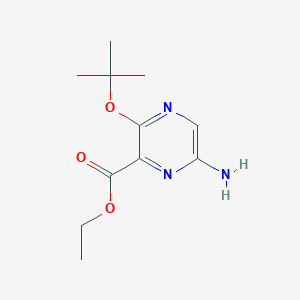 molecular formula C11H17N3O3 B2385615 Ethyl 6-amino-3-[(2-methylpropan-2-yl)oxy]pyrazine-2-carboxylate CAS No. 2248366-71-2