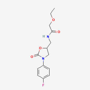 molecular formula C14H17FN2O4 B2385625 2-ethoxy-N-((3-(4-fluorophenyl)-2-oxooxazolidin-5-yl)methyl)acetamide CAS No. 955239-66-4