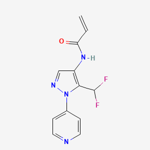 N-[5-(Difluoromethyl)-1-pyridin-4-ylpyrazol-4-yl]prop-2-enamide