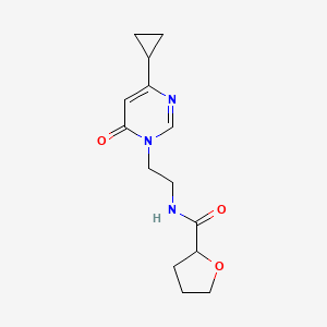 N-(2-(4-cyclopropyl-6-oxopyrimidin-1(6H)-yl)ethyl)tetrahydrofuran-2-carboxamide