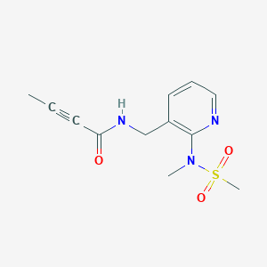 N-((2-(N-methylmethylsulfonamido)pyridin-3-yl)methyl)but-2-ynamide