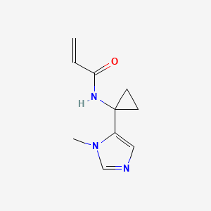 molecular formula C10H13N3O B2385640 N-[1-(3-Methylimidazol-4-yl)cyclopropyl]prop-2-enamide CAS No. 2411241-32-0