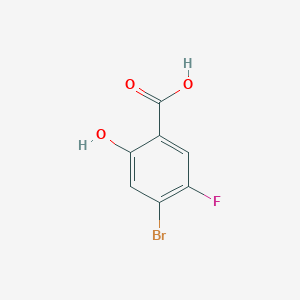 molecular formula C7H4BrFO3 B2385651 4-Bromo-5-fluoro-2-hydroxybenzoic acid CAS No. 1784366-04-6