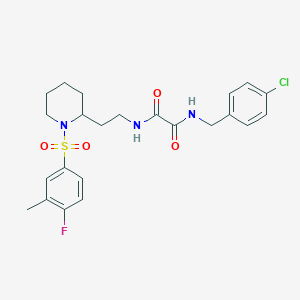 N1-(4-chlorobenzyl)-N2-(2-(1-((4-fluoro-3-methylphenyl)sulfonyl)piperidin-2-yl)ethyl)oxalamide