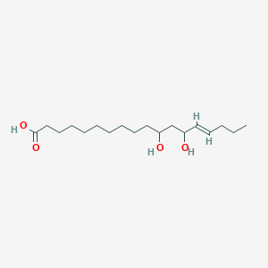 molecular formula C10H9FO2 B238567 11,13-Dihydroxy-14-octadecaenoic acid CAS No. 131785-80-3