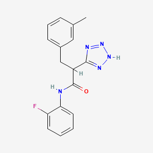 molecular formula C17H16FN5O B2385684 N-(2-fluorophenyl)-3-(3-methylphenyl)-2-(2H-tetrazol-5-yl)propanamide CAS No. 483993-92-6