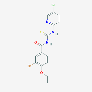 molecular formula C15H13BrClN3O2S B238570 3-bromo-N-[(5-chloropyridin-2-yl)carbamothioyl]-4-ethoxybenzamide 