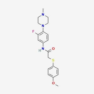 N-[3-fluoro-4-(4-methylpiperazino)phenyl]-2-[(4-methoxyphenyl)sulfanyl]acetamide