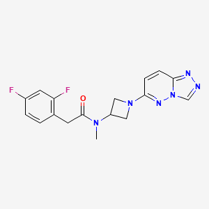 molecular formula C17H16F2N6O B2385704 N-(1-([1,2,4]triazolo[4,3-b]pyridazin-6-yl)azetidin-3-yl)-2-(2,4-difluorophenyl)-N-methylacetamide CAS No. 2319785-48-1