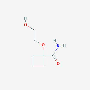 molecular formula C7H13NO3 B2385707 1-(2-Hydroxyethoxy)cyclobutane-1-carboxamide CAS No. 2168863-68-9