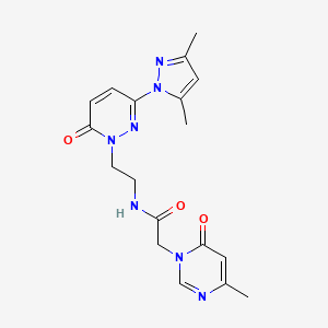 N-(2-(3-(3,5-dimethyl-1H-pyrazol-1-yl)-6-oxopyridazin-1(6H)-yl)ethyl)-2-(4-methyl-6-oxopyrimidin-1(6H)-yl)acetamide