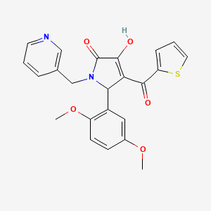 B2385711 5-(2,5-dimethoxyphenyl)-3-hydroxy-1-(pyridin-3-ylmethyl)-4-(thiophene-2-carbonyl)-1H-pyrrol-2(5H)-one CAS No. 636991-51-0
