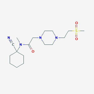 molecular formula C17H30N4O3S B2385729 N-(1-cyanocyclohexyl)-2-[4-(2-methanesulfonylethyl)piperazin-1-yl]-N-methylacetamide CAS No. 1423782-45-9