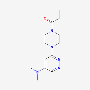 molecular formula C13H21N5O B2385737 1-(4-(5-(Dimethylamino)pyridazin-3-yl)piperazin-1-yl)propan-1-one CAS No. 1448060-39-6