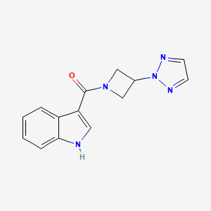 molecular formula C14H13N5O B2385745 (3-(2H-1,2,3-triazol-2-yl)azetidin-1-yl)(1H-indol-3-yl)methanone CAS No. 2178771-72-5