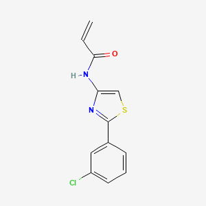 molecular formula C12H9ClN2OS B2385778 N-[2-(3-Chlorophenyl)-1,3-thiazol-4-yl]prop-2-enamide CAS No. 2305528-35-0