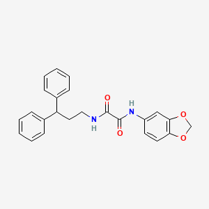 molecular formula C24H22N2O4 B2385784 N1-(benzo[d][1,3]dioxol-5-yl)-N2-(3,3-diphenylpropyl)oxalamide CAS No. 941921-39-7