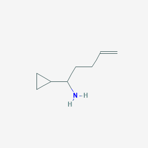 molecular formula C8H15N B2385785 1-Cyclopropylpent-4-en-1-amine CAS No. 1342445-60-6