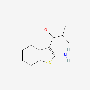 molecular formula C12H17NOS B2385787 1-(2-氨基-4,5,6,7-四氢-1-苯并噻吩-3-基)-2-甲基丙酮 CAS No. 832113-97-0