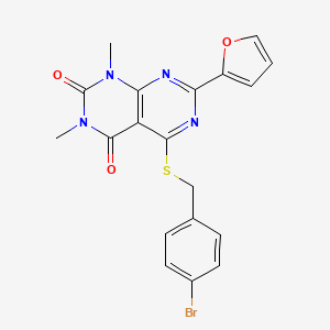 5-((4-bromobenzyl)thio)-7-(furan-2-yl)-1,3-dimethylpyrimido[4,5-d]pyrimidine-2,4(1H,3H)-dione