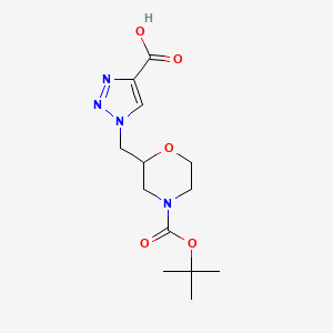 B2385817 1-((4-(tert-Butoxycarbonyl)morpholin-2-yl)methyl)-1H-1,2,3-triazole-4-carboxylic acid CAS No. 2229196-49-8