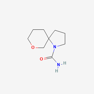 molecular formula C9H16N2O2 B2385822 9-Oxa-1-azaspiro[4.5]decane-1-carboxamide CAS No. 2408964-53-2