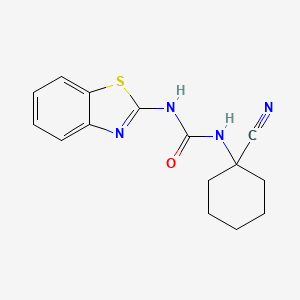 molecular formula C15H16N4OS B2385823 3-(1,3-Benzothiazol-2-yl)-1-(1-cyanocyclohexyl)urea CAS No. 1280871-97-7