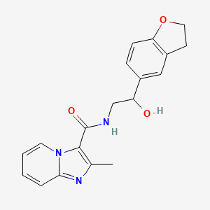 molecular formula C19H19N3O3 B2385828 N-(2-(2,3-dihydrobenzofuran-5-yl)-2-hydroxyethyl)-2-methylimidazo[1,2-a]pyridine-3-carboxamide CAS No. 1421484-82-3