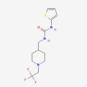 1-Thiophen-2-yl-3-[[1-(2,2,2-trifluoroethyl)piperidin-4-yl]methyl]urea