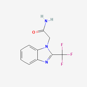molecular formula C10H8F3N3O B2385844 2-[2-(trifluoromethyl)-1H-benzimidazol-1-yl]acetamide CAS No. 328964-84-7
