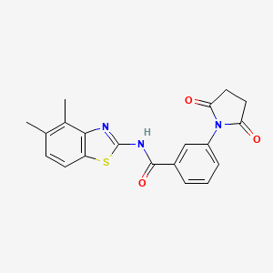 molecular formula C20H17N3O3S B2385854 N-(4,5-dimethylbenzo[d]thiazol-2-yl)-3-(2,5-dioxopyrrolidin-1-yl)benzamide CAS No. 864860-79-7