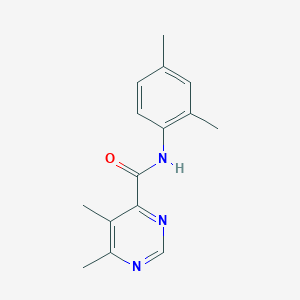 molecular formula C15H17N3O B2385857 N-(2,4-Dimethylphenyl)-5,6-dimethylpyrimidine-4-carboxamide CAS No. 2380097-12-9