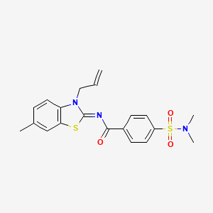 (Z)-N-(3-allyl-6-methylbenzo[d]thiazol-2(3H)-ylidene)-4-(N,N-dimethylsulfamoyl)benzamide