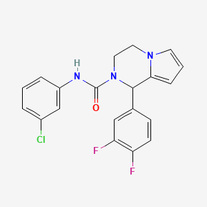 molecular formula C20H16ClF2N3O B2385866 N-(3-chlorophenyl)-1-(3,4-difluorophenyl)-3,4-dihydropyrrolo[1,2-a]pyrazine-2(1H)-carboxamide CAS No. 900001-92-5