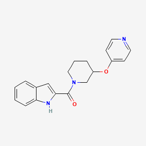 molecular formula C19H19N3O2 B2385868 (1H-indol-2-yl)(3-(pyridin-4-yloxy)piperidin-1-yl)methanone CAS No. 2034580-93-1