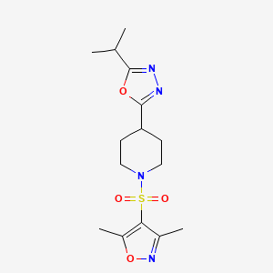2-(1-((3,5-Dimethylisoxazol-4-yl)sulfonyl)piperidin-4-yl)-5-isopropyl-1,3,4-oxadiazole