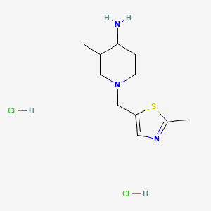 3-Methyl-1-((2-methylthiazol-5-yl)methyl)piperidin-4-amine dihydrochloride