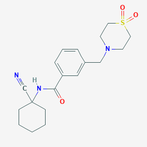 N-(1-Cyanocyclohexyl)-3-[(1,1-dioxo-1,4-thiazinan-4-yl)methyl]benzamide